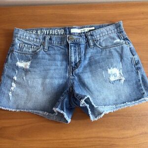 Women’s DKNY‎ Bleecker Boyfriend Lightly Distressed Jean Shorts Size 4